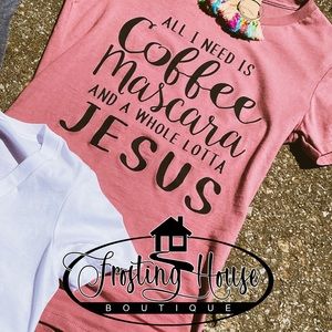 All I Need is Coffee Masacra and Jesus Tee